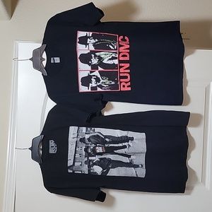 A pair of Run-DMC T-shirts. Unisex.